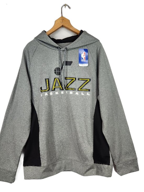 NBA Other - NBA Utah Jazz Basketball Performance Hoodie Hooded Sweatshirt Mens L Gray NWT